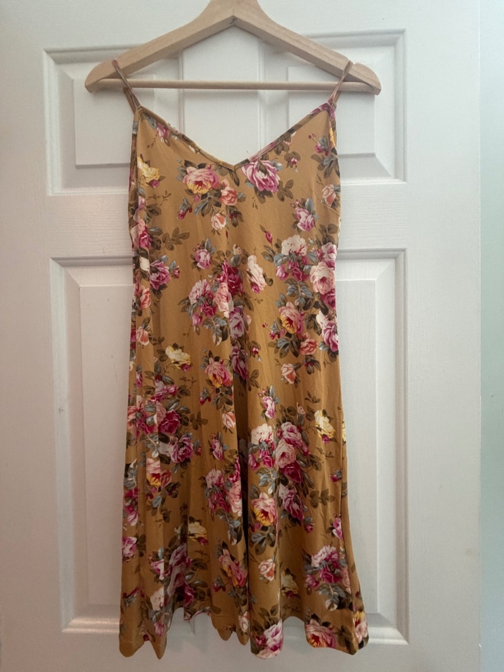 Womens Gold Midi dress with Slip